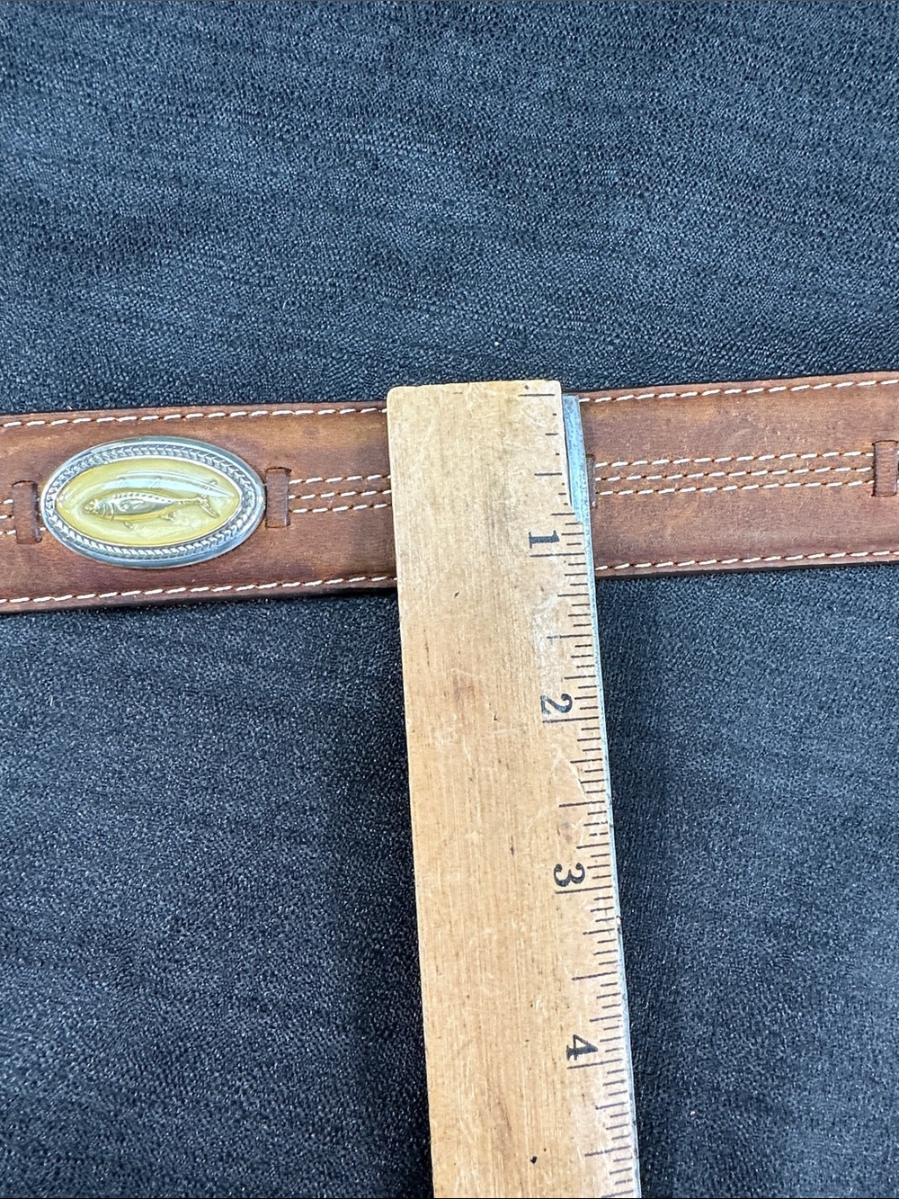 Lot 2 Brighton Men’s Leather Belts Sz 42 - Picture 4 of 12